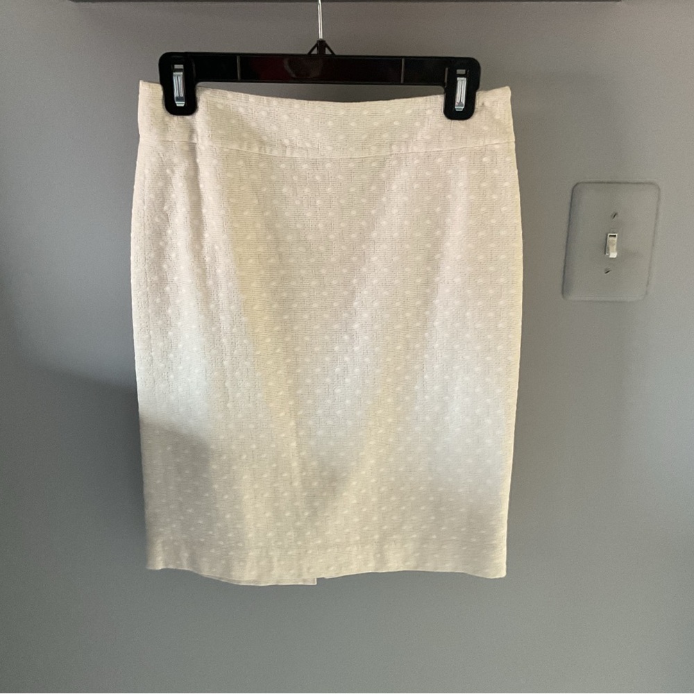 Cream Textured Skirt